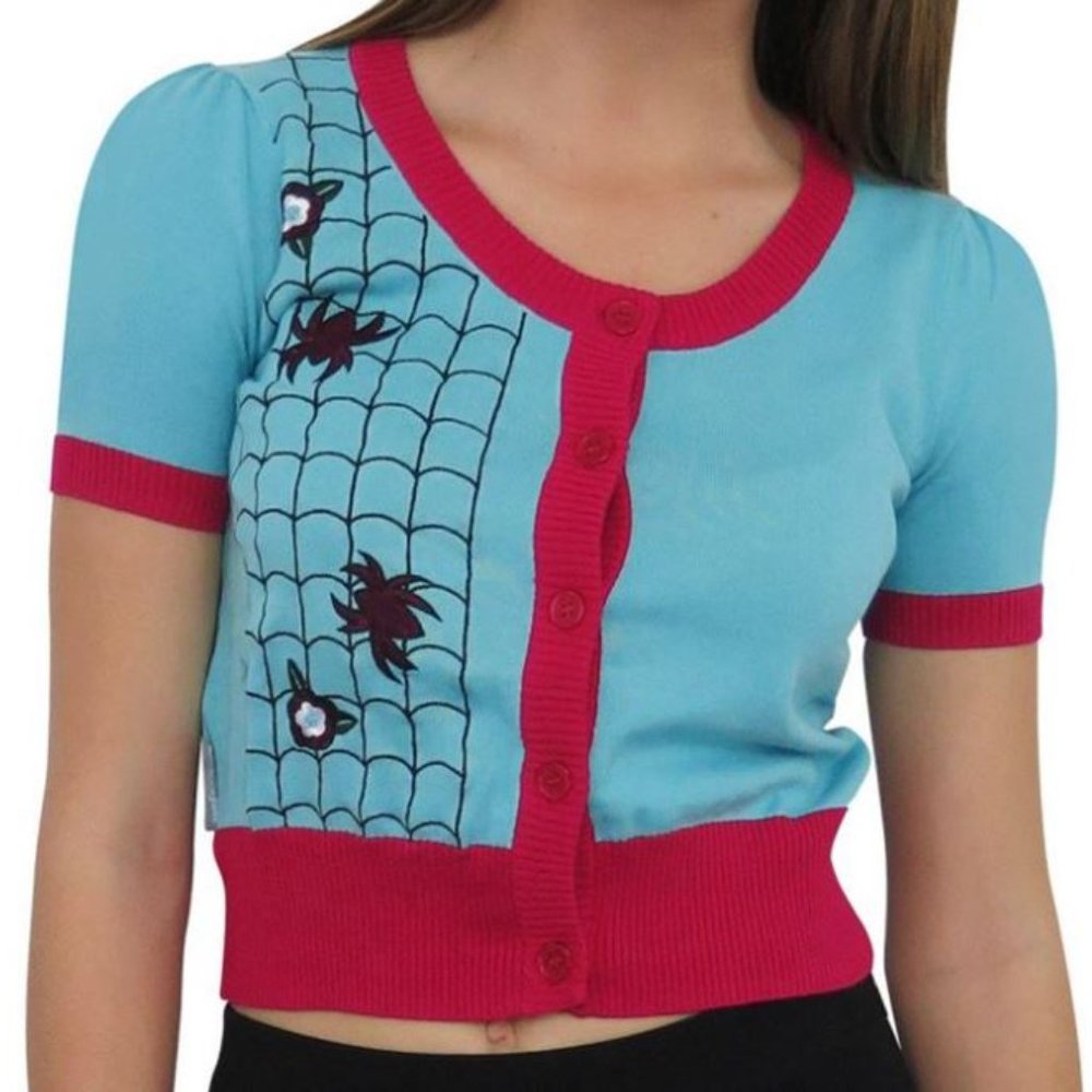 WeLoveFine x Marvel Spider-Gwen Women's Vintage Style Cardigan Rockabilly